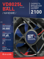 Вентилятор  VD8025L Ball (качения) 24V - st-e.info - Выборг