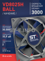 Вентилятор  VD8025H Ball (качения) 12V - st-e.info - Выборг