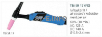 Горелка для аргонодуговой сварки TIG SR-P 17 FX TBi  8 м (газовое охлаждение) - st-e.info - Выборг